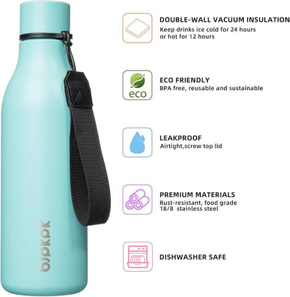 BJPKPK 18oz Insulated Water Bottle, Stainless Steel Bottle - Image 2