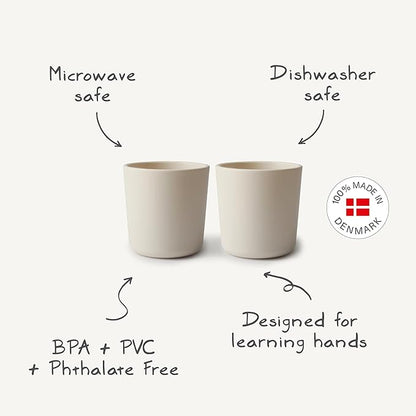 mushie Dinnerware Cups For Kids | Made in Denmark, Set of 2 (Soft Lilac)
