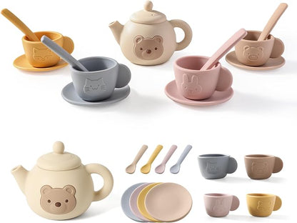 Tea Party Set for Little Girls 1-3 Kids Tea Set 14 Pcs by Samonyed