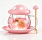 Mushroom Tea Cup Set, Cute Cups Glass Tea Cups by Unknown