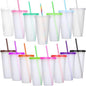 Honeydak 15 Pack Tumbler with Straw and Lid Bulk Cups by Honeydak