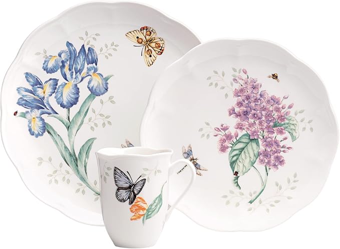 Lenox Butterfly Meadow Porcelain 18-Piece Dinnerware Set - Image 3