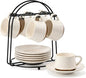 Stackable Cappuccino Cup Set of 6Activated-Glazed Ceramic Coffee Cup | Ceramic by SIDUCAL
