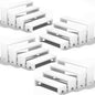 4 Set Large White Wooden Tiered Riser Display Stands for Vendor Events,Stackable Wooden Cupcake Stand,Farmhouse Decor Wood Dessert Table Display Set,Vendor Booth Display Items,Food Display Risers for Party（12-11.2-10.4-9.6IN）