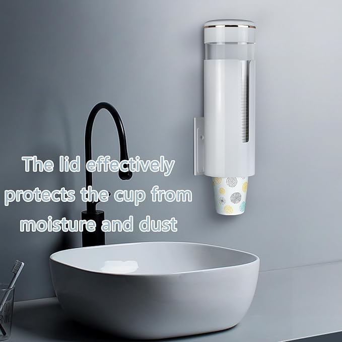 Cup Dispenser, Wall Mount Water Cooler Cup Dispenser | fits 4-7 oz Disposable - Image 6