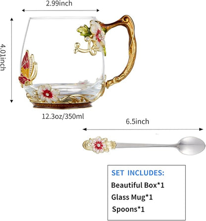Flower Tea Cup, Gift Box for Her Mom Wife Grandma Girls Friends Valentines - Image 7