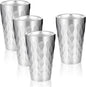 JIEYAO 4 Pack Stainless Steel Cups, 16oz Double Wall Insulated Tumblers by Unknown