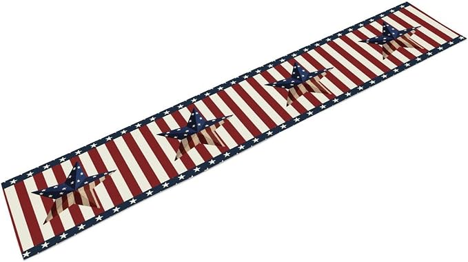 4th of July Table Runner, Patriotic Independence Day American Stars Stripes - Image 7