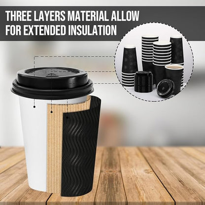 BYSNOW 100 Pack 16 oz Coffee Cups - Image 3