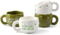 4pcs Ceramic Coffee Cups, 9.4OZ Cute Matcha Cup Set, Dishwasher Safe Green Tea by YumiPLUS