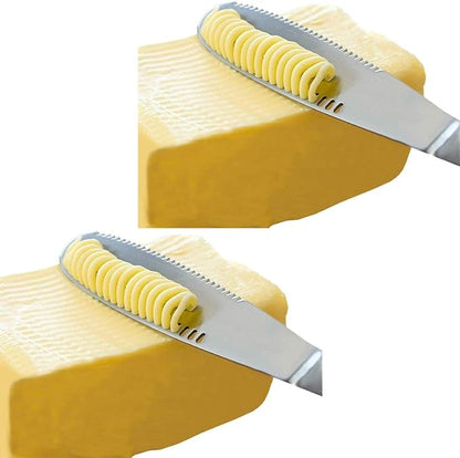 Stainless Steel Butter Spreader, Butter Knife - 3 in 1 Kitchen Gadgets by Worldwideinfluence