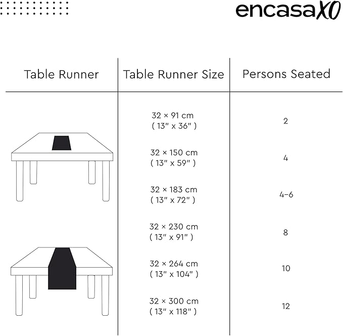 Encasa XO Table Runner, Woven Cotton Dining Runner 13"x48" | Buffalo Red Checks - Image 6