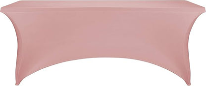 LZY Spandex Fitted Stretch Table Cover for 6 ft or 4ft or 8ft Folding Table, Rectangular Cocktail Tablecloth, Perfect for Party or Banquet