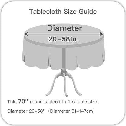 maxmill Jacquard Round Table Cloth Swirl Design Waterproof Antiwrinkle Heavy Weight Soft Tablecloths for Fall Harvest Thanksgiving Dinner Circular Table Cover Dinning Tabletop, Round 70 Inch Rust