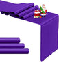4-Pack Purple Satin Table Runner 12 x 108 Inch Long Bright and Smooth Silk by Pufogu