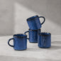 HaWare Coffee Mugs Set of 4, 14 Ounce, Starry Blue | Stoneware Latte Cups by HaWare