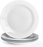 10.5" Round Dinner Plates Set of 4, Appetizer & Dessert, Dishwasher Safe by fMBB