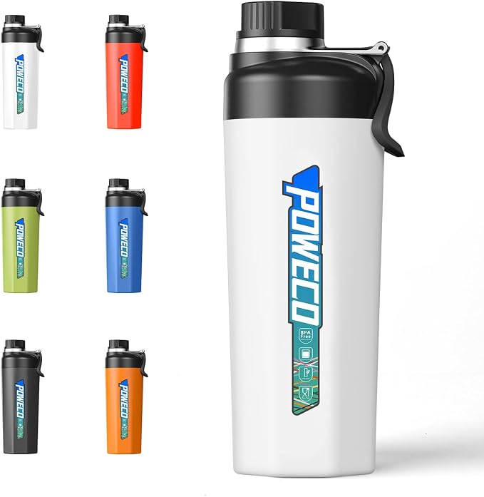 Ceramic Lined Water Bottle, 18 oz Insulated Travel Mug by Unknown