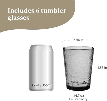 KLIFA- NICE- 14.7 ounce, Acrylic Tumbler Drinking Glasses, Stackable Plastic - Image 2