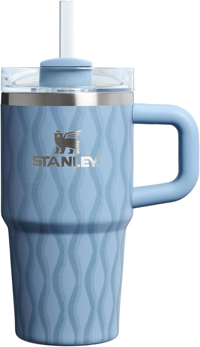 STANLEY Quencher H2.0 Flow State Tumbler, 20 oz, Slate Blue Drift | Handle and by Unknown