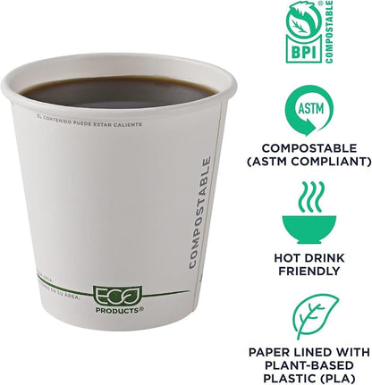 ECO PRODUCTS GreenStripe Disposable Paper Hot Cups, 10 oz - Image 4