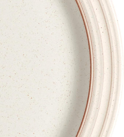 Denby - Heritage Atrium Medium Plates Set of 4-8.8in Natural Ceramic Stoneware Tableware - Dishwasher & Microwave Safe - Scratch & Chip Resistant Dinner, Lunch, Salad Plates For Everyday Use