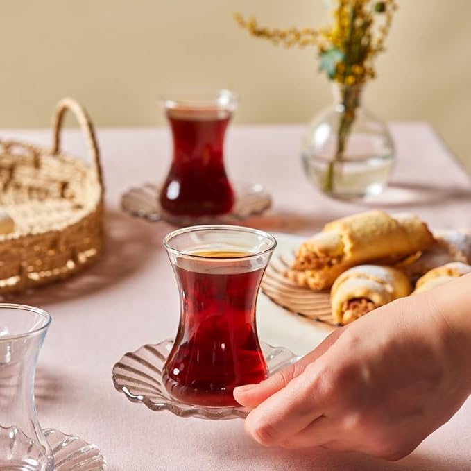 Karaca Luna 12-Piece Turkish Tea Cups - Image 9