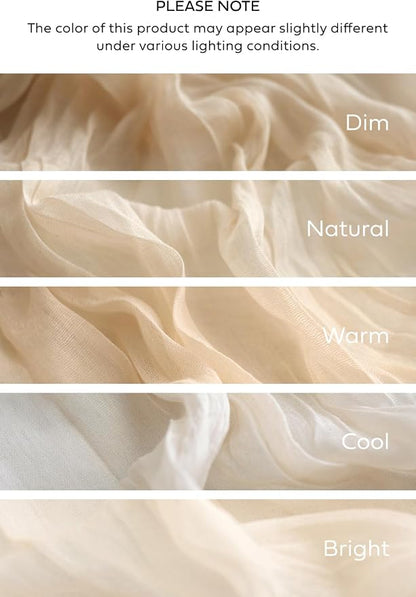 Ling's Moment Ivory Gauze Cheesecloth Table Runner, 14FT | Beige Sheer Cheese - Image 9