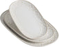 Serving Platters Set, Embossed Serving Trays by FEENMAICeramicHome