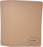 Nikalaz Set of 6 Placemats Made of Recycled Leather (18"x13", Light Camel)