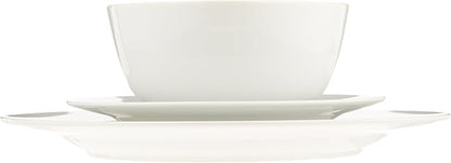 Amazon Basics Porcelain Dinnerware Set, Microwave and Dishwasher Safe, Service - Image 6