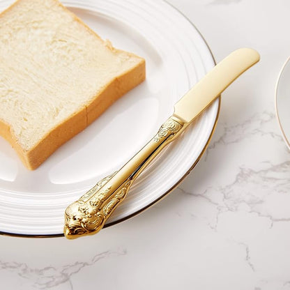Gorgeous 4-Piece 6.9-Inch 18/10 Gold Butter Spreader Set | 18/10 Stainless - Image 2
