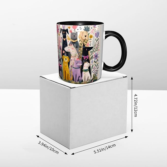 FyLybois Dog Coffee Mug 11 Ounce Mugs Ceramic Tea Cup Drinking Water Cups | - Image 6