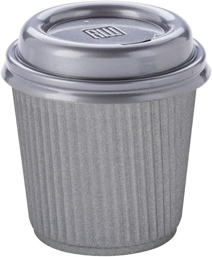 Restaurantware 4 Ounce Ripple Wall Disposable Coffee Cups, 500 Insulated Gray - Image 6