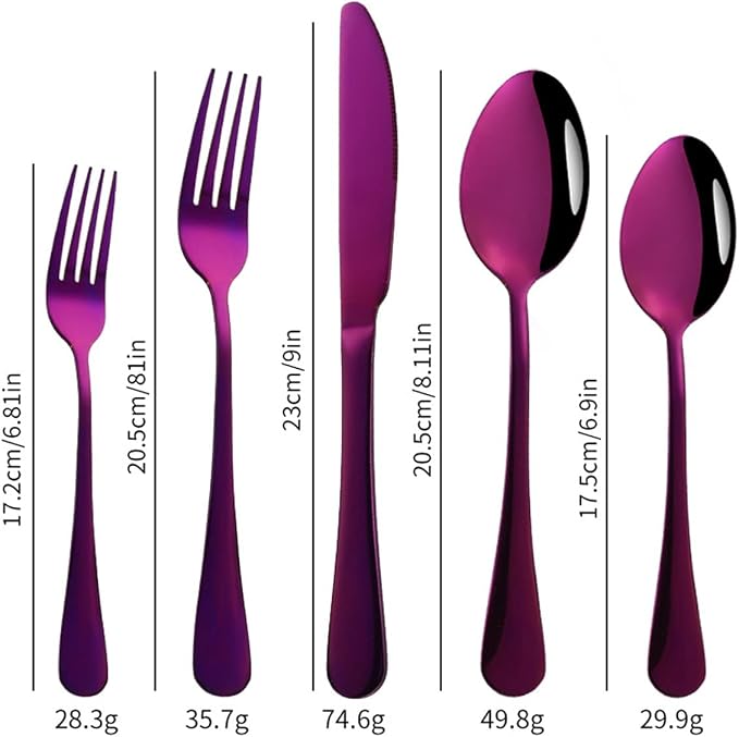 Stainless Steel Customized Flatware Set, Engraving Name Knife Forks Spoon - Image 2