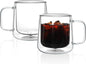 Aurzen 13oz Glass Coffee Mugs, Double Wall Insulated Glass Cups by Aurzen