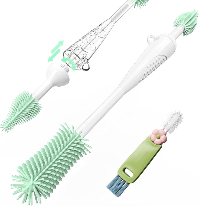 6-in-1 Silicone Baby Bottle Brush Set by SEANCHEER