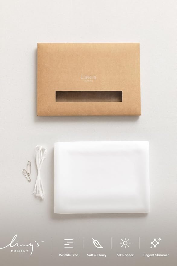 Ling's Moment 14Ft Brilliant White Table Runner, Long Chiffon Table Runners | - Image 7