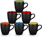 Qipecedm 6 Pack Porcelain Coffee Mugs Set, 12 Ounces Ceramic Coffee Mugs by Qipecedm