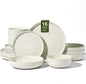 Stoneware Dinnerware Sets with Pasta Bowls, Service by FamiwarePremium