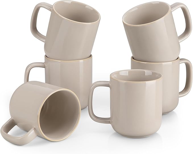 vancasso Coffee Mugs Set of 6, 12 Oz Ceramic Coffee Cups by vancasso