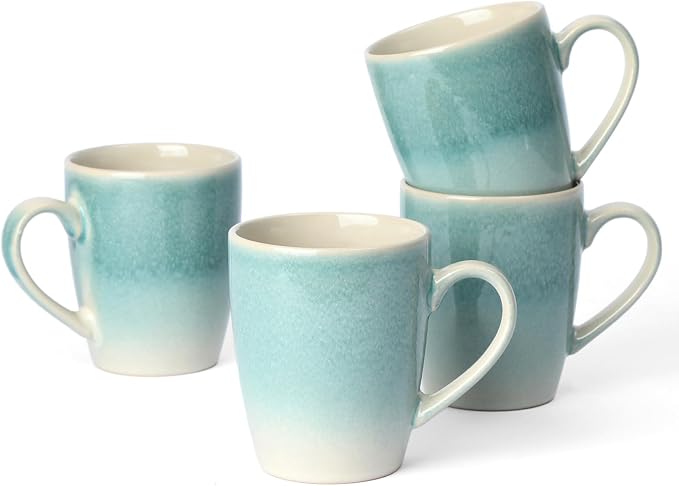 famiware Coffee Mugs Set, 13oz Mug Set of 4, Stoneware Cups by Famiware