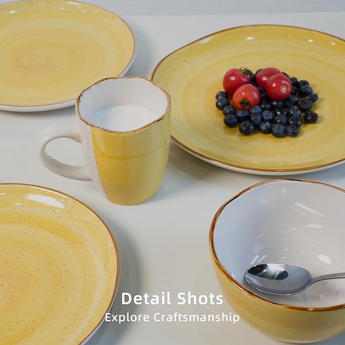 Highland 16-Piece Dinnerware Set Service - Image 5