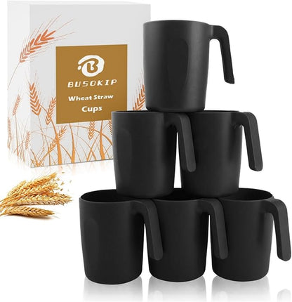Wheat Straw Coffee Cups 16 OZ, Wheat Straw Cups by BUSOKIP