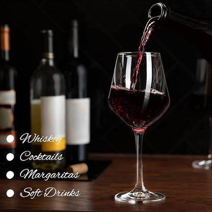Plastic Wine Glasses Set of 8(15oz) |Unbreakable Wine Glasses with Stem|100% Tritan & BPA Free |Dishwasher Safe| Awesome For Pool, Beach, Travel, Pool, Camping, Beach, Picnic, Everyday Use.