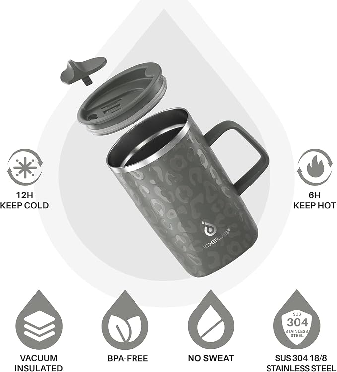 Ideus 16 oz Insulated Stainless Steel Coffee Mug - Image 2