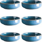 Selamica Ceramic 3.3 Inch Soy Sauce Dish Dipping Bowls Side Dishes Small Appetizer Pinch Bowls for Condiments, Sushi, Ketchup, BBQ-Set of 6(Ceylon Blue)