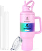 40 oz Tumbler with Handle and Straw or Convert to 40 oz Insulated Water Bottle by SYACOT