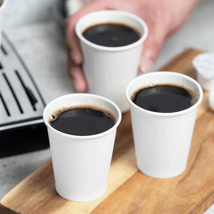 Karat 6 oz Paper Coffee Cup White Small Disposable Cup - Image 2