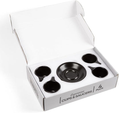 ANGELENO Coffee Espresso Cups Set of 4, 2.7oz Porcelain Ceramic Demitasse Cups - Image 5